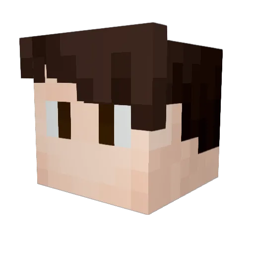 Rickfull Minecraft avatar head, 3D render