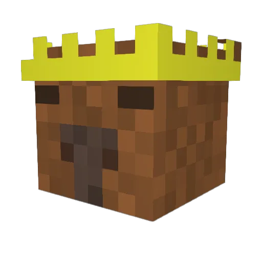 Rickhoney Minecraft avatar head, 3D render