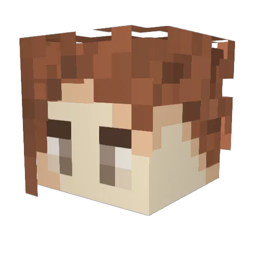 Rickiemono658 Minecraft avatar head, 3D render