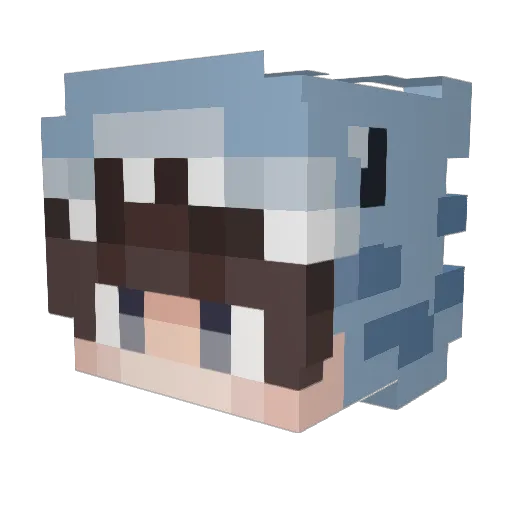 Rickiess Minecraft avatar head, 3D render