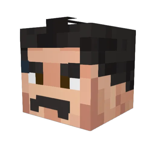 RickityChairs Minecraft avatar head, 3D render
