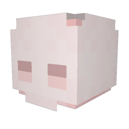 Rickiv Minecraft avatar head, 3D render
