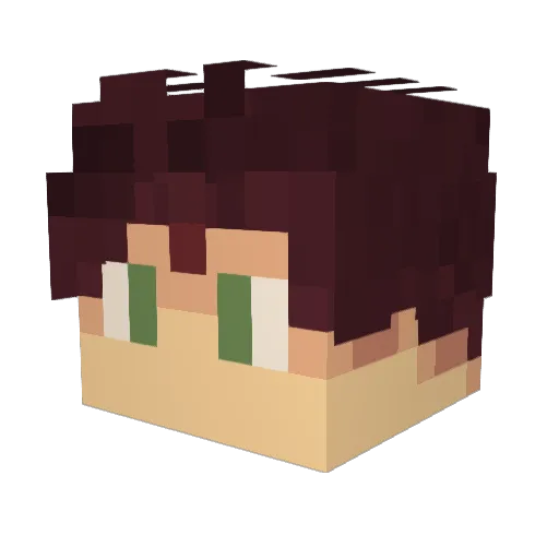 Rickk2110 Minecraft avatar head, 3D render