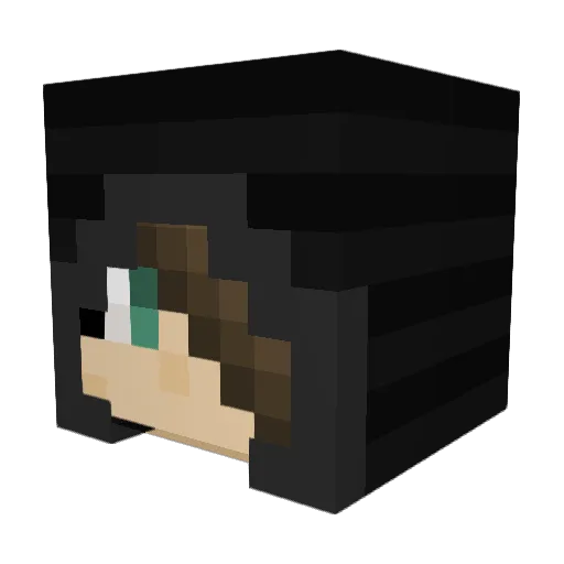 Rickmod Minecraft avatar head, 3D render