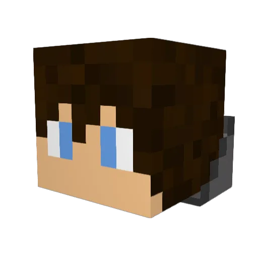 Ricko02 Minecraft avatar head, 3D render