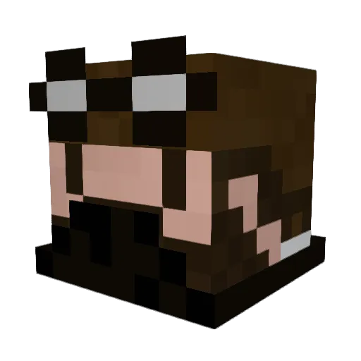 Rickondraw Minecraft avatar head, 3D render