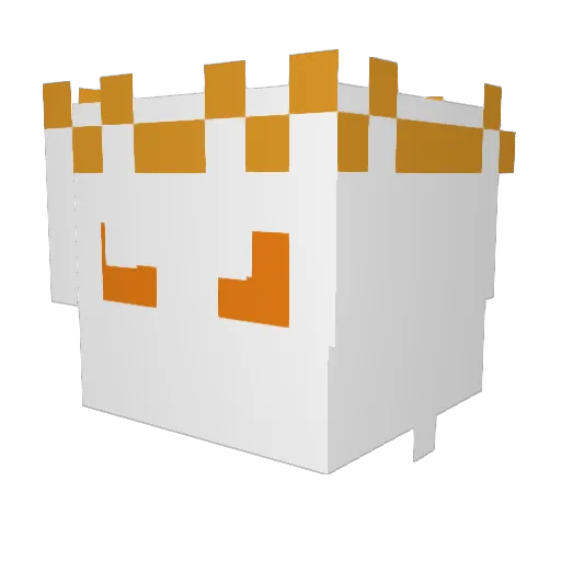 RicksWorld Minecraft avatar head, 3D render