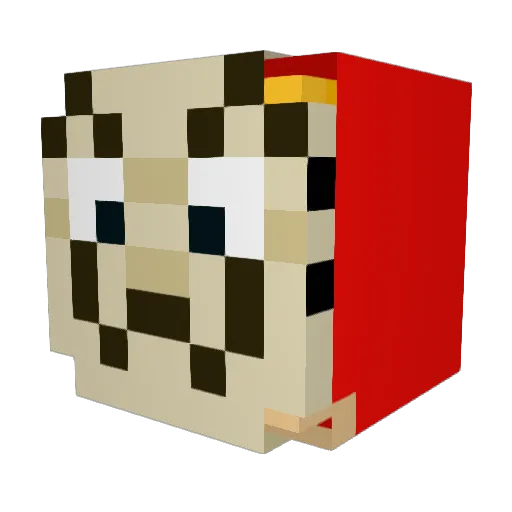 RicksenjK Minecraft avatar head, 3D render