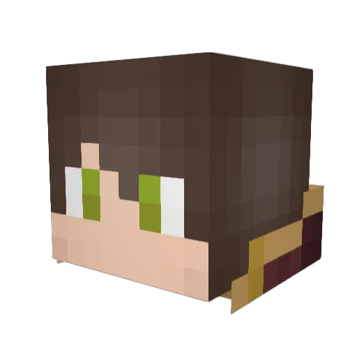 Ricktexx_ Minecraft avatar head, 3D render