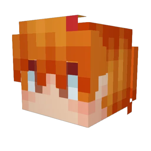 Ricky2906 Minecraft avatar head, 3D render