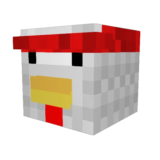 Ricky7777 Minecraft avatar head, 3D render