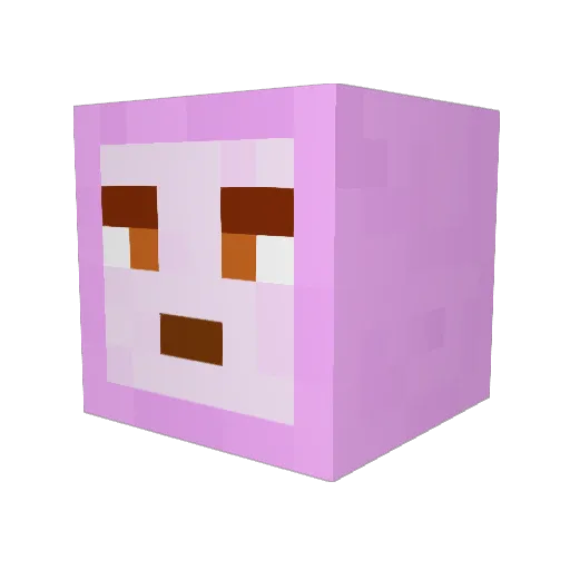 RickyDip Minecraft avatar head, 3D render
