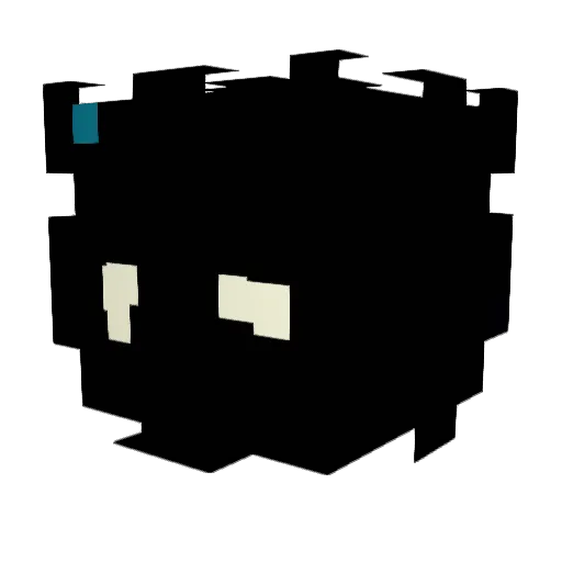 RickyGD Minecraft avatar head, 3D render