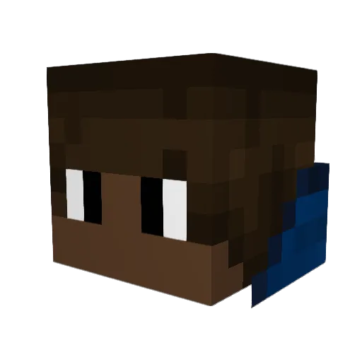 RickyGamer3PT Minecraft avatar head, 3D render