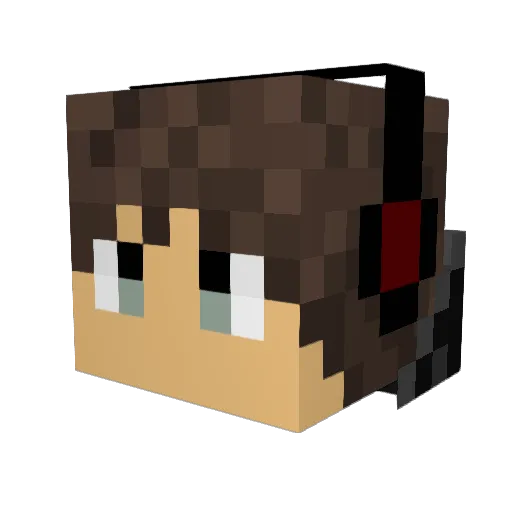 RickyOO_ Minecraft avatar head, 3D render