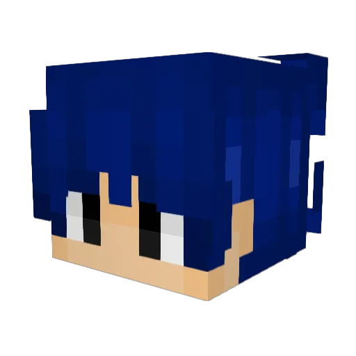 RickyPao Minecraft avatar head, 3D render