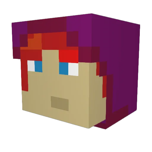 RickyRadRat Minecraft avatar head, 3D render