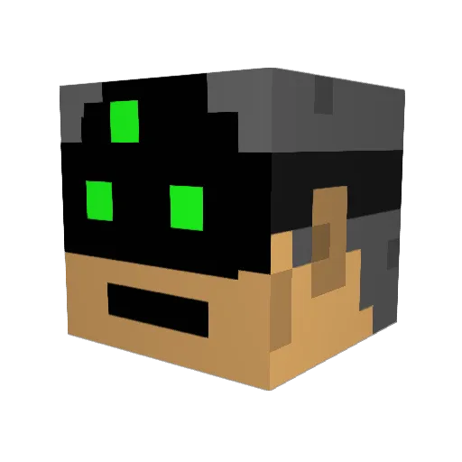 RickySnow Minecraft avatar head, 3D render