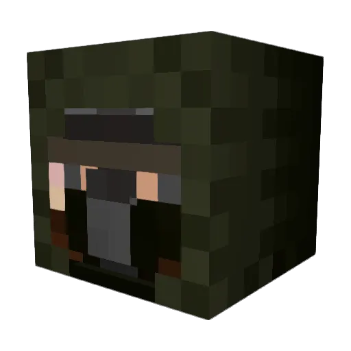 RickySpelunky Minecraft avatar head, 3D render