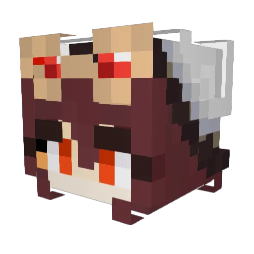 Ricky_AI Minecraft avatar head, 3D render