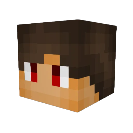 RickybalboaA Minecraft avatar head, 3D render