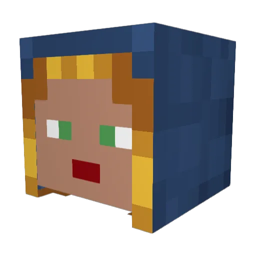 RickytheStripper Minecraft avatar head, 3D render
