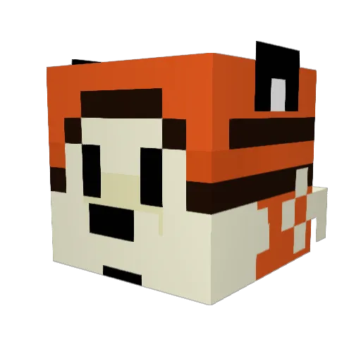 Rickzilla Minecraft avatar head, 3D render
