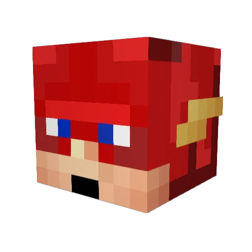 RicoCola Minecraft avatar head, 3D render