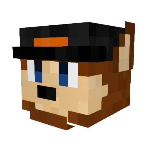 RicoCraft97 Minecraft avatar head, 3D render