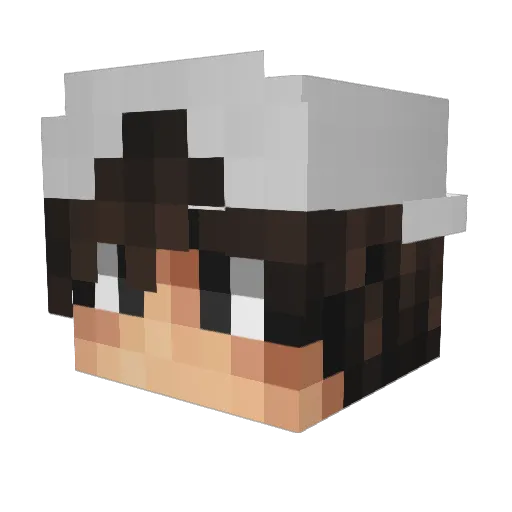 Rico_B3NT Minecraft avatar head, 3D render