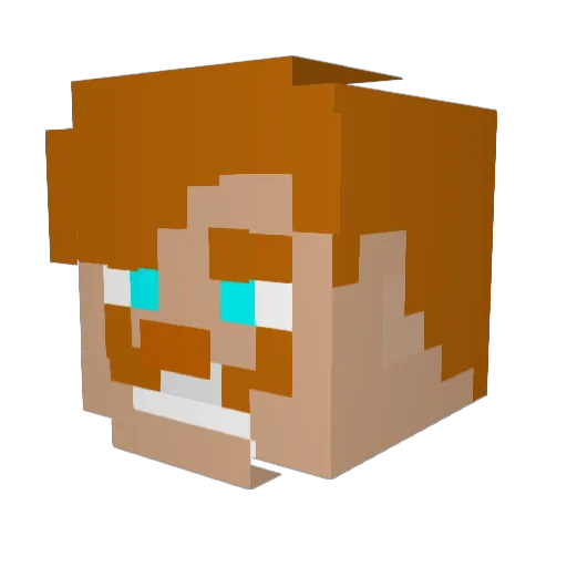 Ricobgt Minecraft avatar head, 3D render