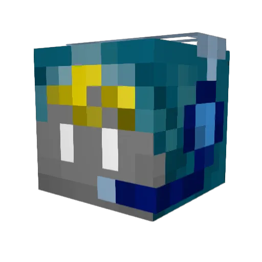 Ricoro_X Minecraft avatar head, 3D render