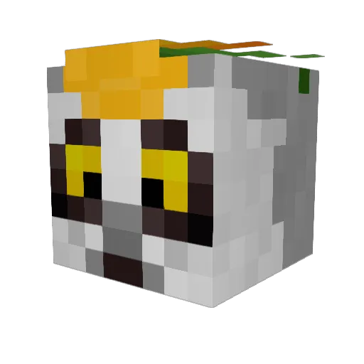 Rid000 Minecraft avatar head, 3D render