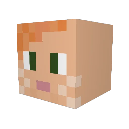 RidIey Minecraft avatar head, 3D render