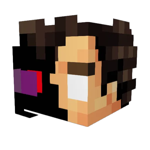 RidderZeus Minecraft avatar head, 3D render