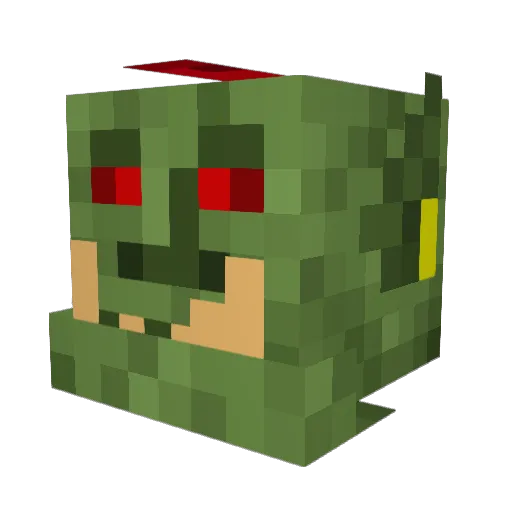 Riddiam Minecraft avatar head, 3D render