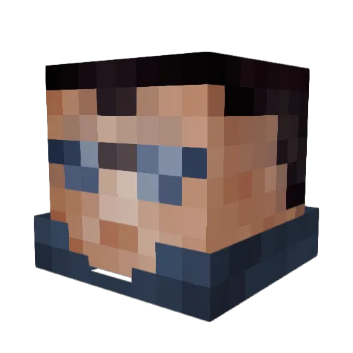 Riddick1000 Minecraft avatar head, 3D render