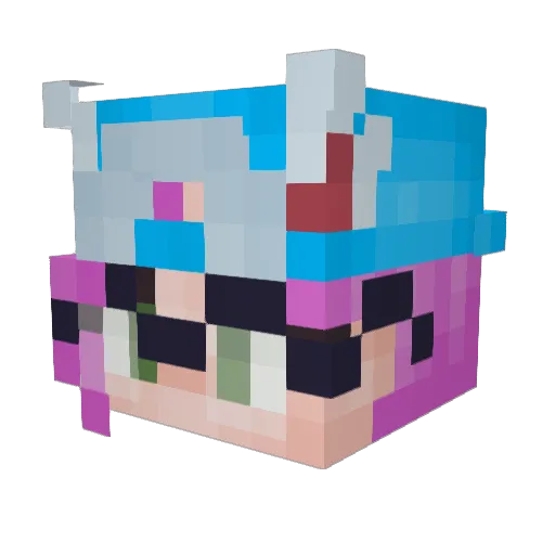 Riddle200 Minecraft avatar head, 3D render