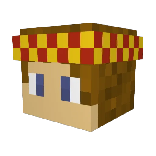 Riddle_BVB Minecraft avatar head, 3D render