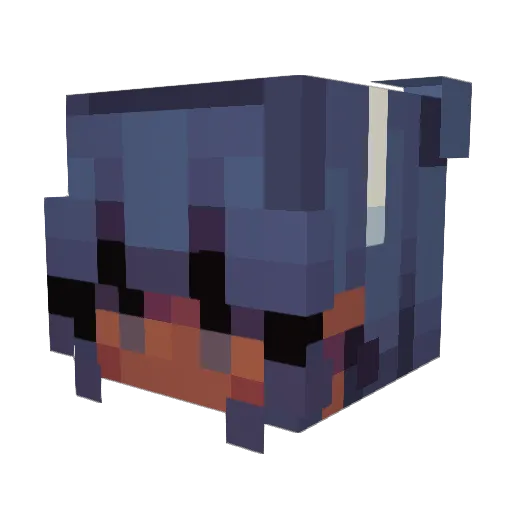 Riddler777 Minecraft avatar head, 3D render
