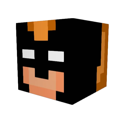 RideorDye Minecraft avatar head, 3D render