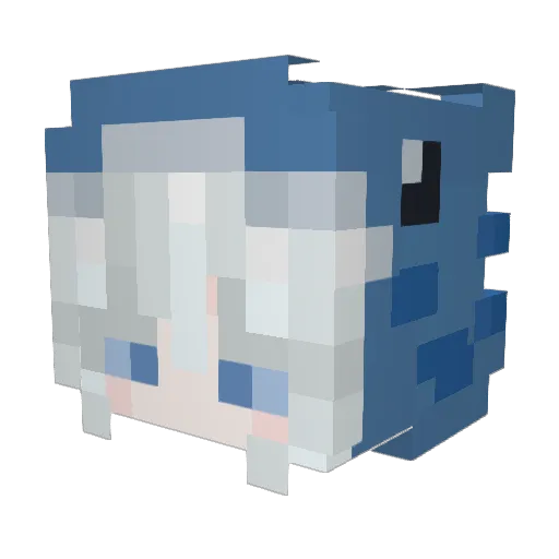 RiderKick27 Minecraft avatar head, 3D render