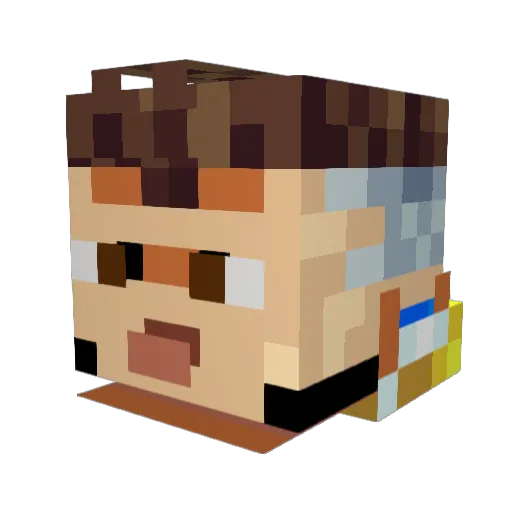 Rider_O_Rohan Minecraft avatar head, 3D render