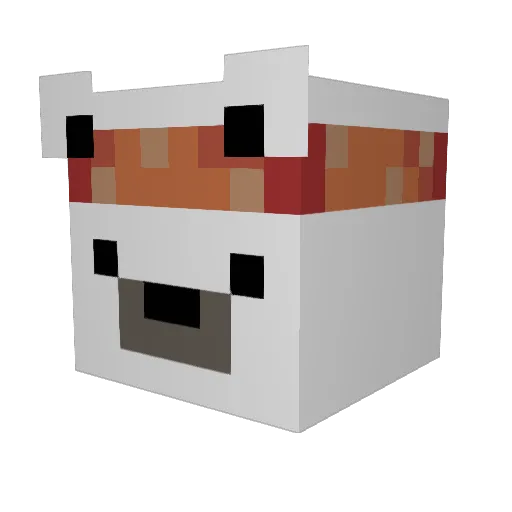 Riderhelm Minecraft avatar head, 3D render