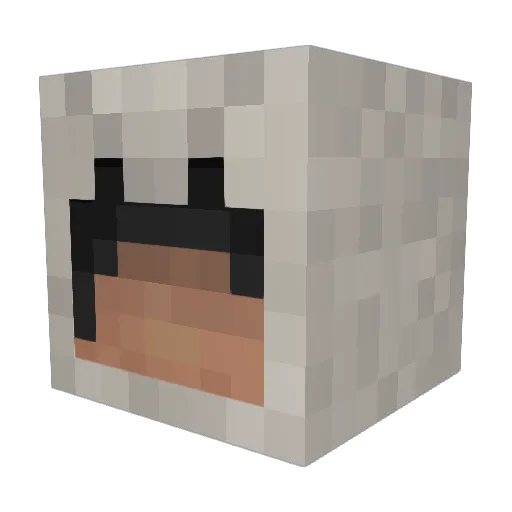 Ridestriker Minecraft avatar head, 3D render