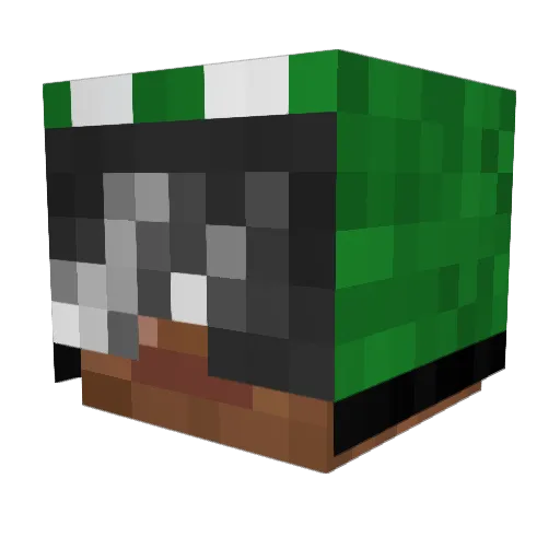Ridetech Minecraft avatar head, 3D render