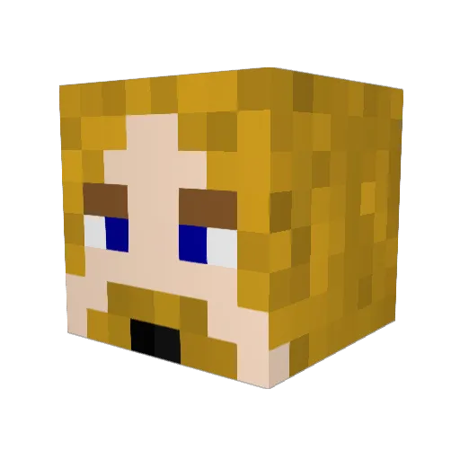 Ridiger Minecraft avatar head, 3D render