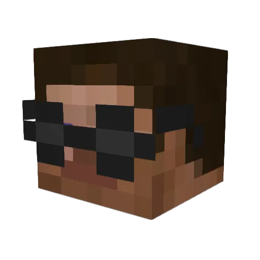 Ridikai Minecraft avatar head, 3D render