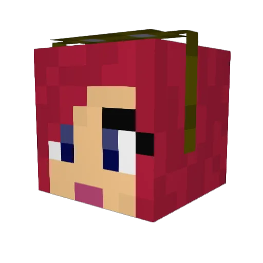 Ridosh Minecraft avatar head, 3D render