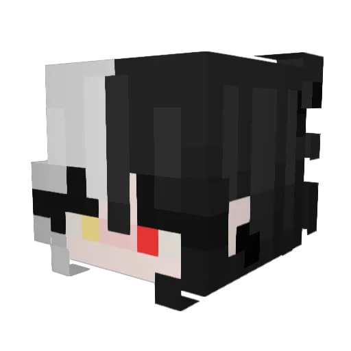 Rie_ri Minecraft avatar head, 3D render